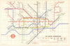 LONDON UNDERGROUND tube map plan. Victoria Line. Strand closed. GARBUTT #2 1974