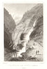 Galerie de Gondo, Zwischbergen, Simplon, Valais. Wallis Vallese Vallais 1837