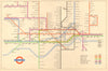 LONDON UNDERGROUND tube map plan. Ongar - Epping. South Acton. HARRY BECK 1951