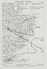 WW1 German Airship raids 1915 Ipswich Bury St Edmunds Southend 1930 old map