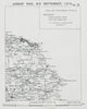 WW1 German Airship raid 8-9 September 1915 Saltburn-by-Sea Yorkshire 1930 map
