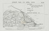 WW1 German Airship raid 3-4 April 1916 Great Yarmouth Cromer Norfolk 1930 map