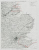 WW1 German Airship raid 23-24 September 1916 London Nottingham Sleaford 1930 map