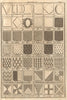 Plate I. Heraldry. Blazon of Coat Armour 1748 old antique print picture
