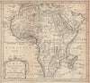 Africa drawn from the best maps by T. Jefferys. Tribal regions 1748 old