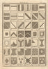 Plate II. Bearings of Coat Armour. Introduction to Heraldry 1748 old print
