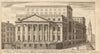 The Mansion House & St Stephen Walbrook, City of London 1748 old antique print
