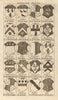 Peerage Arms. Cowper Parker Fermor Graham Ker Howard Walpole Wallop Coke… 1748