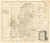 A new & correct chart of Europe by Thomas Jefferys 1756 old antique map