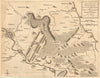 Map of that part of Hannover… Battle of Hastenbeck. Hamelin. GENTS MAG 1757
