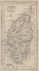 A map of the Island of Corsica. GENTS MAG 1757 old antique plan chart
