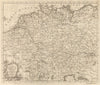 A compleat map of Germany… GENTS MAG 1759 old antique vintage plan chart
