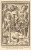 Representation of a Bishop in the Act of Martyrdom 1759 old antique print