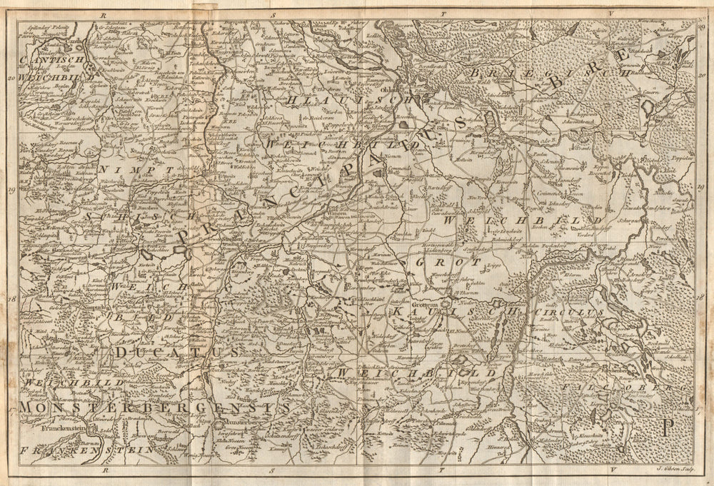 Southern Lower Silesia. Olawa Grodkow Zabkowice Slaskie. Poland GIBSON 1761 map