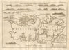 A map of the Falkland Islands. Sebaldine island profiles. LODGE 1770 old