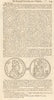 Medal of Pope Clement XI. Clergy. Coins 1780 old antique vintage print picture