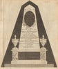 Portsea churchyard memorial to Kempenfelt & HMS Royal George crew 1783 print