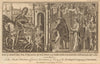 Painting at Vintner's Hall, London. The History of St. Martin 1783 old print