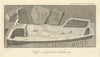 Coffin at Godstow Nunnery / Abbey, Oxfordshire 1791 old antique print picture