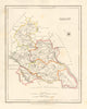 COUNTY CARLOW antique map for LEWIS by DOWER & CREIGHTON. Ireland 1846 old