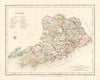 COUNTY CORK antique map for LEWIS by DOWER & CREIGHTON. Ireland 1846 old
