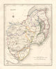 COUNTY DOWN antique map for LEWIS by DOWER & CREIGHTON. Ulster 1846 old
