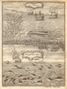 Seaweed. Sargassum Trombas. Flying fish hunted by birds. Basire 1745 old print