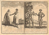 Cape Verde islands. Men & women of St Jean (Brava). KITCHIN 1745 old print