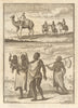 Arabs & Moors on camels horses cattle bringing gum arabic to Senegal 1745