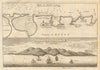 View of the road in Sierra Leone Bay. Freetown north shore 1745 old map