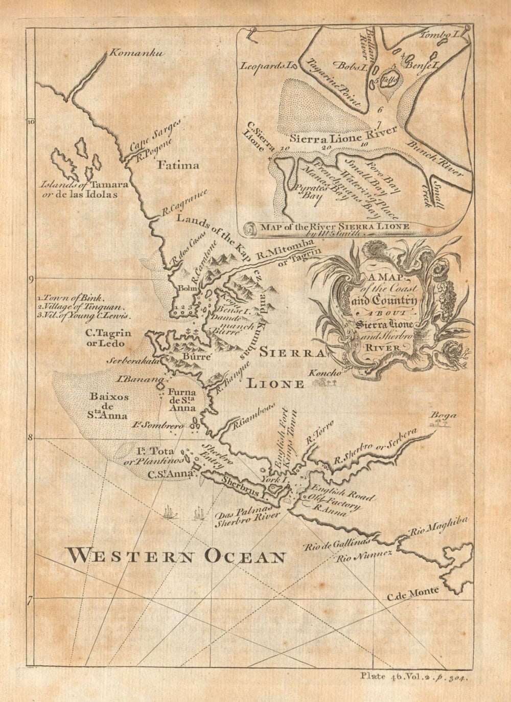 The coast & country about Sierra Lione & Sherbro River. S. Leone. SMITH 1745 map