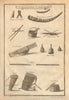 Gold Coast musical instruments. Ghana 1745 antique vintage print picture