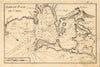 Baye et rade de Cadis. Plan of the port of Cadiz. Spain. ROUX 1804 old map