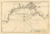 Baye de Malaga. Plan of the port and bay of Malaga. Spain. ROUX 1804 old map
