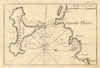Yvice - Isle Fromentere. Ibiza town & Formentera island. Spain. ROUX 1804 map
