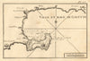 Ville et Baye de Gayette. Plan of Gaeta Bay. Italy. ROUX 1804 old antique map