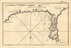 Melazzo. The Bay of Milazzo, Sicily. Fondachello Spadafora. Italy. ROUX 1804 map