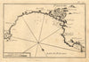 Golfe de Palerme. Palermo Bay, Sicily. Bagheria Fizarazzi. Italy. ROUX 1804 map