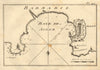Baye de Alger (Barbarie). Plan of the Bay of Algiers, Algeria. ROUX 1804 map