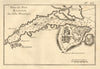 Port Mahon sur I'Isle Minorque. Menorca/Minorca. Balaerics Spain. ROUX 1804 map