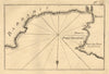Bone - Port Genevés (Barbarie). Port & Gulf of Annaba. Algeria. ROUX 1804 map