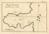 Port Paros sur l'Isle de ce nom. Paros, Cyclades. Greece. ROUX 1804 old map