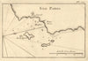 Isle des Lapins. Drionisi Makronisi Drios, Paros, Cyclades. Greece ROUX 1804 map