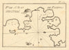 Port de St Jean de Patinos. Skala, Patmos, Dodecanese. Greece. ROUX 1804 map