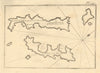 Isles Fourny. Fournoi Korseon archipelago, Dodecanese. Greece. ROUX 1804 map