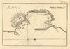 Plan of the port of Bastia. Corsica, France. ROUX 1804 old antique map chart