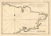 Isle de Corse. Golfe de Valincou. Valinco Gulf, Corsica. Propriano ROUX 1804 map