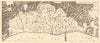MEDIEVAL LONDON. Plan of London after the Great Fire 1666 1923 old antique map