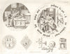 ISLINGTON PARISH. Writer. Coats of arms. Relics. Medieval scene. Clerk 1823