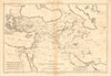 Mappa Dispersus Filiorum Noemi. Noah's sons dispersal Middle East BONNE 1787